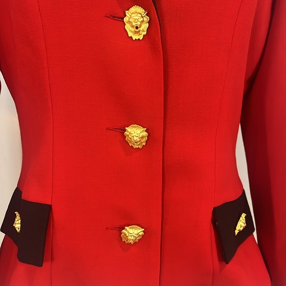 Wayne Clark Vintage Red and Black Wool Blazer - Picture 10 of 16